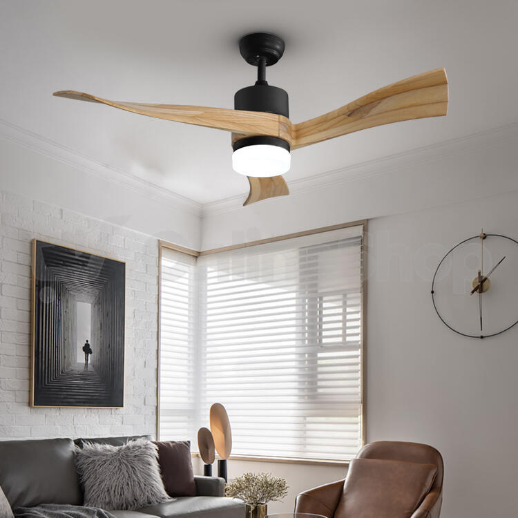 Immax NEO LITE SOFISTICADO Smart LED stropní svítidlo s ventilátorem Tuya WiFi černé/dřevo