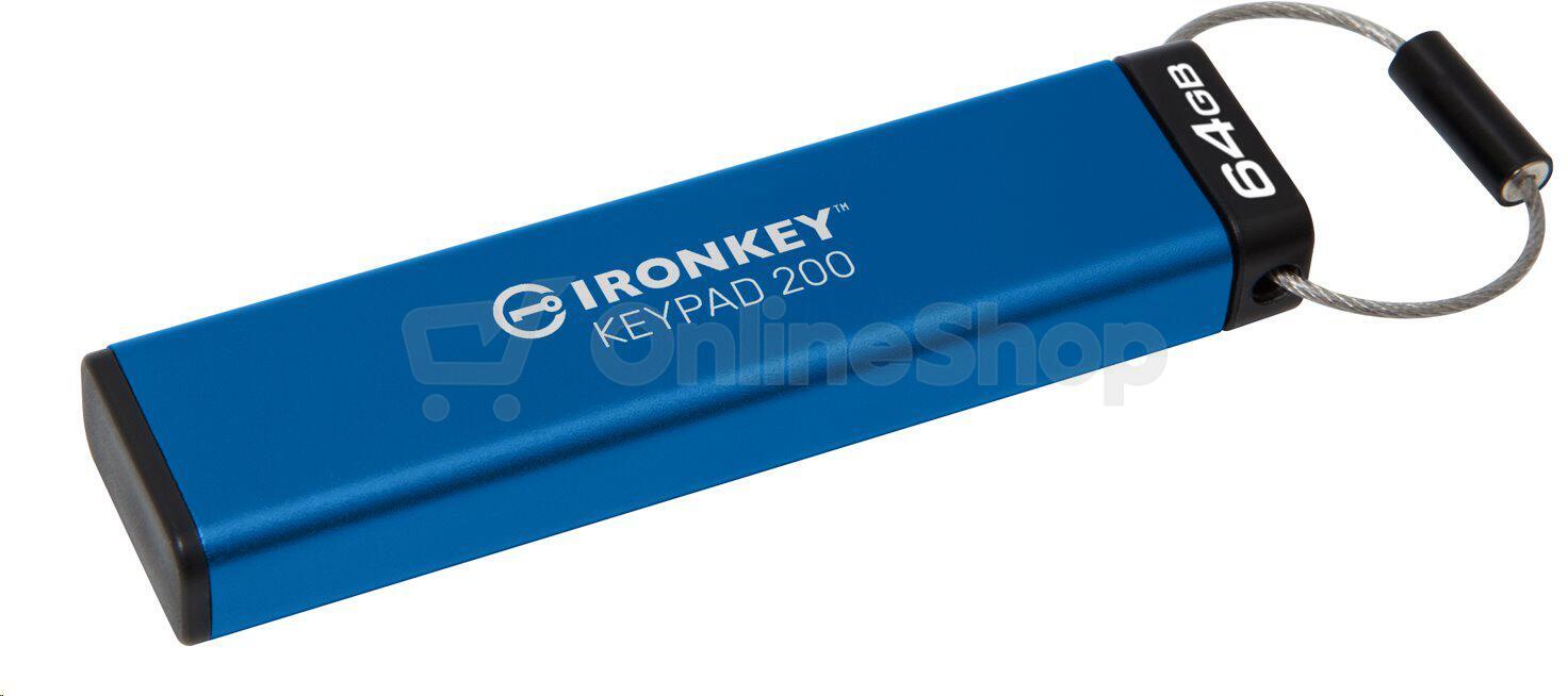 Kingston Flash Disk IronKey 64GB Keypad 200 encrypted USB flash drive (IKKP200/64GB)