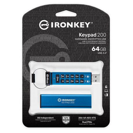 Kingston Flash Disk IronKey 64GB Keypad 200 encrypted USB flash drive (foto 4)