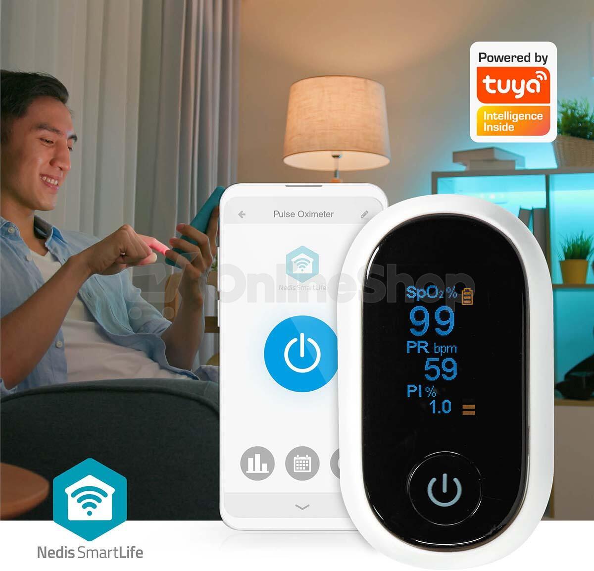 SmartLife Pulzní Oxymetr NEDIS BTHOX10WT
