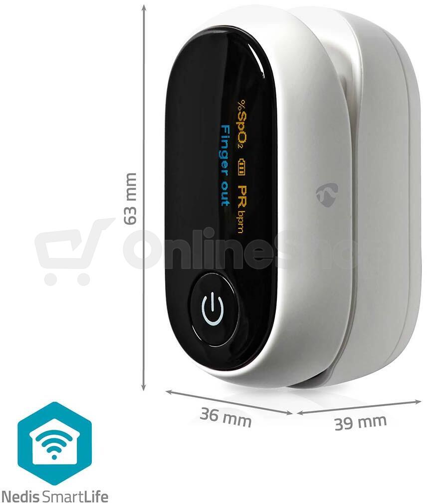 SmartLife Pulzní Oxymetr NEDIS BTHOX10WT