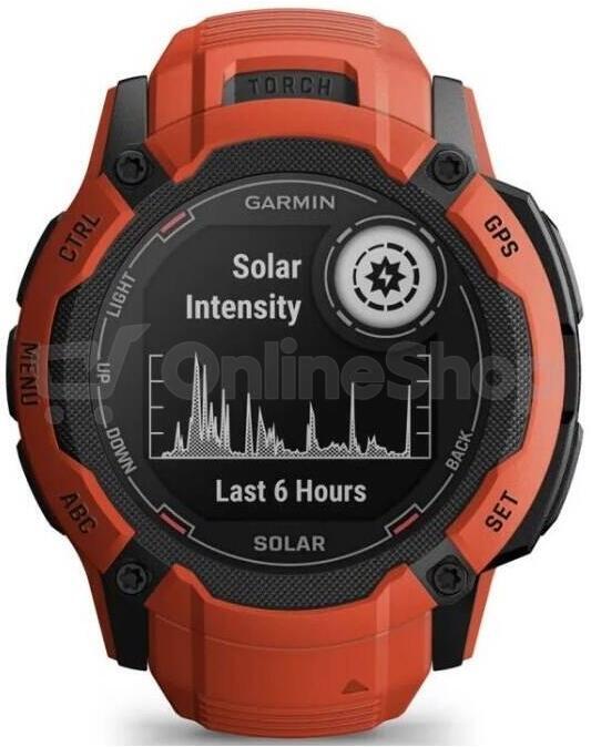 Chytré hodinky Garmin Instinct 2X Solar, Red