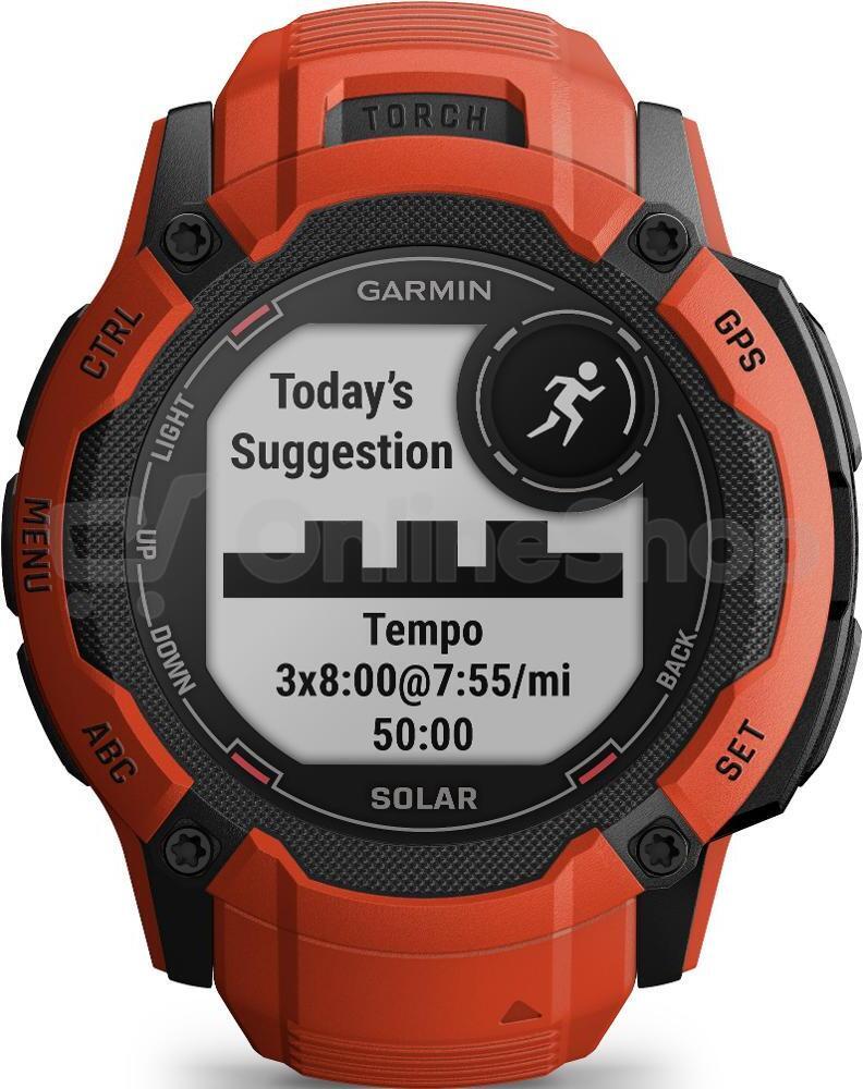 Chytré hodinky Garmin Instinct 2X Solar, Red