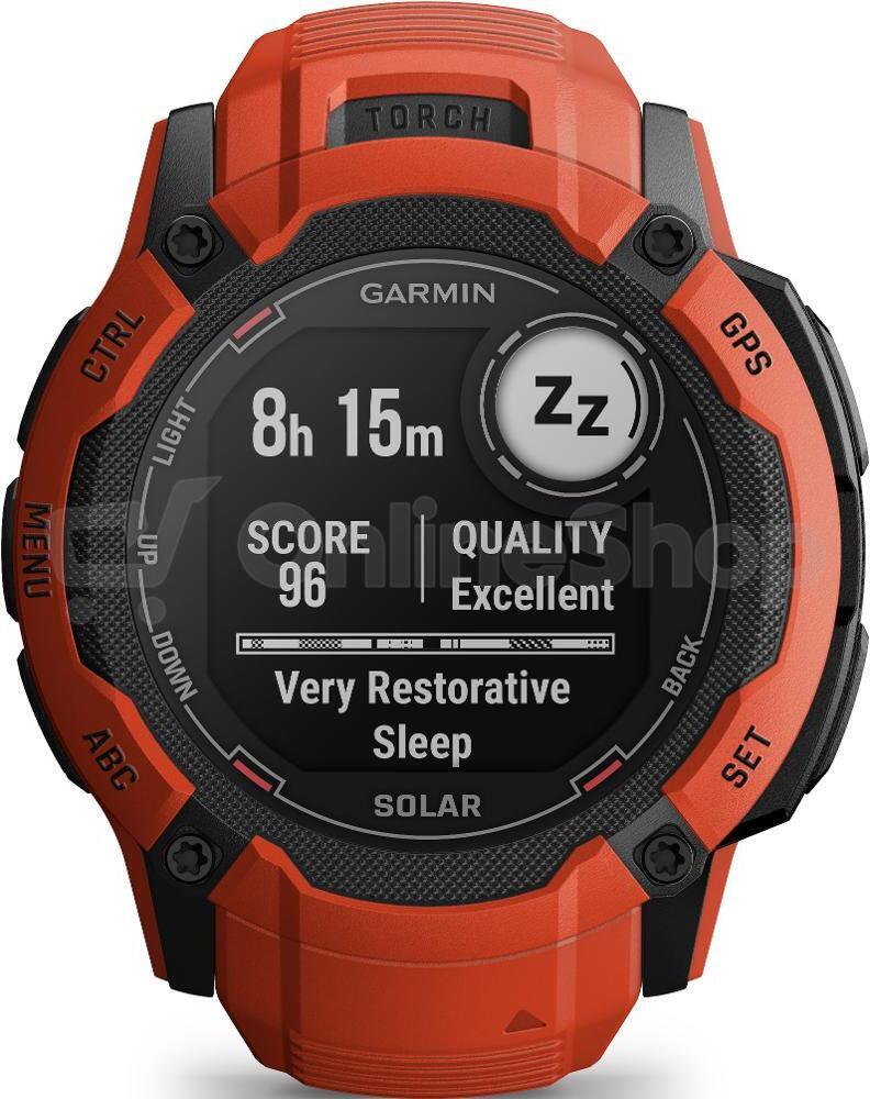 Chytré hodinky Garmin Instinct 2X Solar, Red