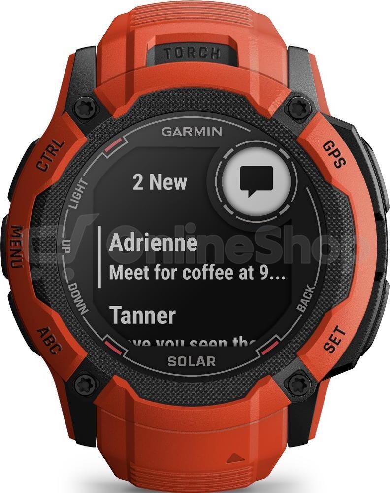 Chytré hodinky Garmin Instinct 2X Solar, Red