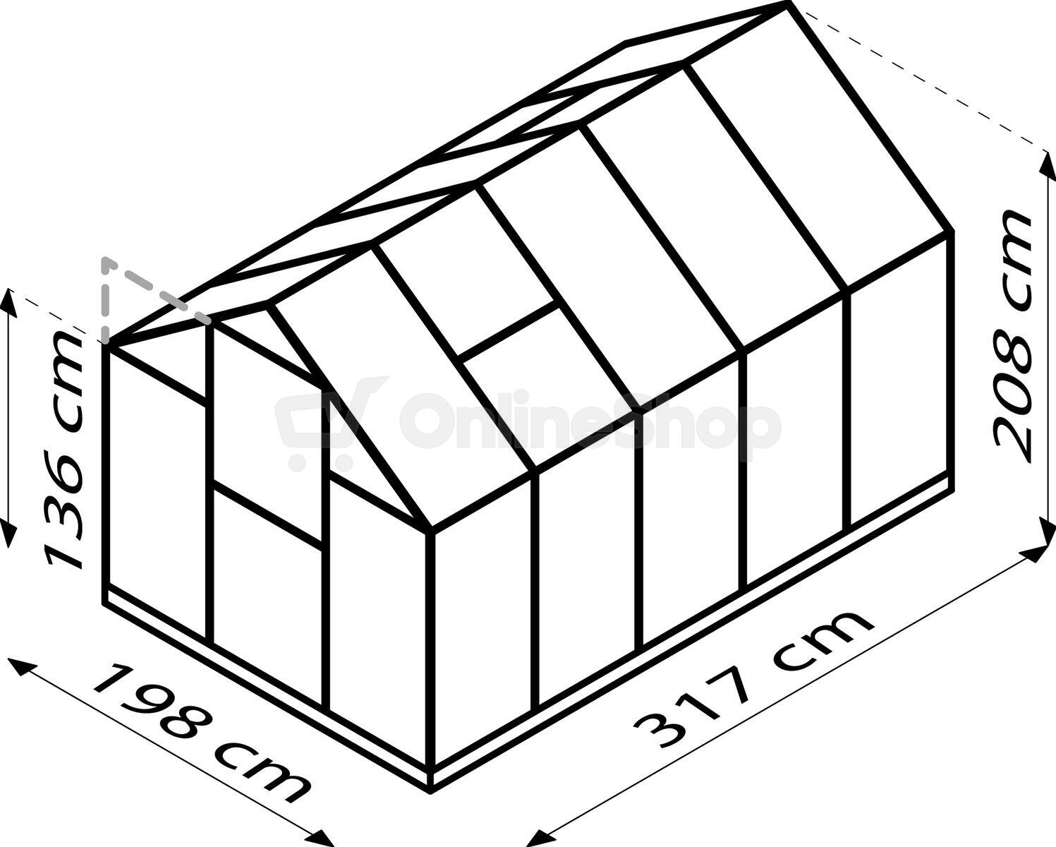 Skleník VITAVIA TRITON 6200 PC 4 mm zelený LG3680
