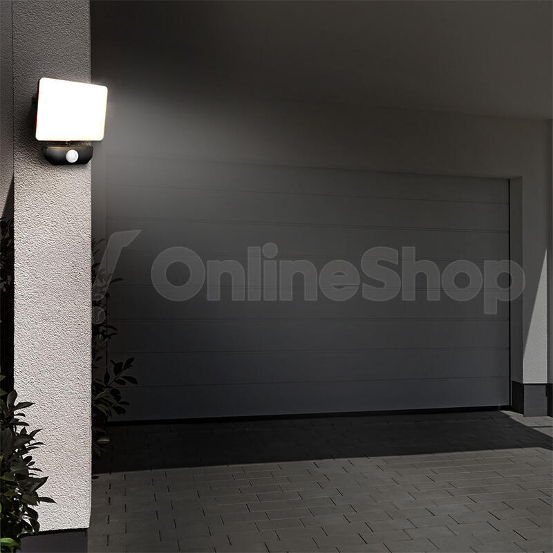 Solight LED reflektor Quick se sensorem, 10W, 850lm, 4000K, IP44, černý