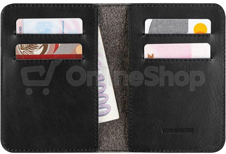 Kožená peněženka FIXED Wallet XL, černá