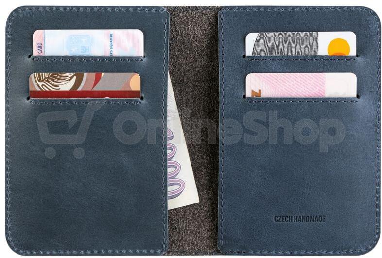 Kožená peněženka FIXED Wallet XL, modrá