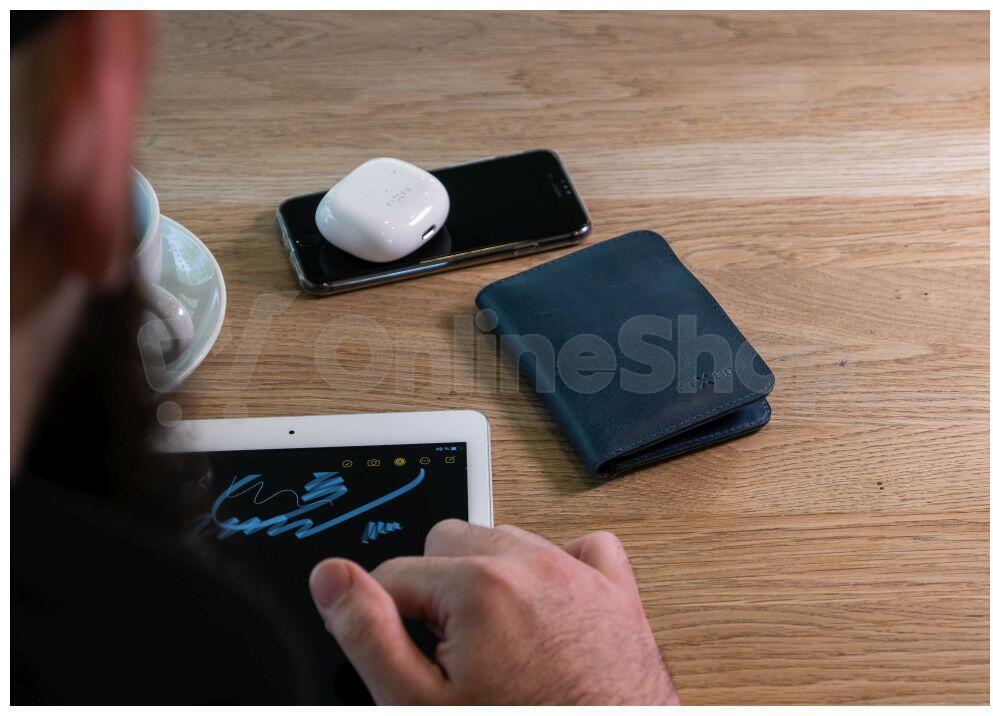 Kožená peněženka FIXED Wallet XL, modrá