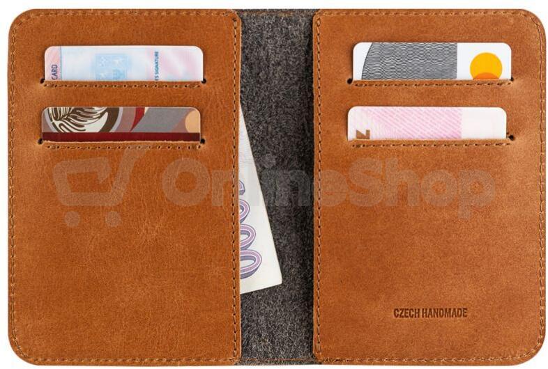 Kožená peněženka FIXED Wallet XL, hnědá
