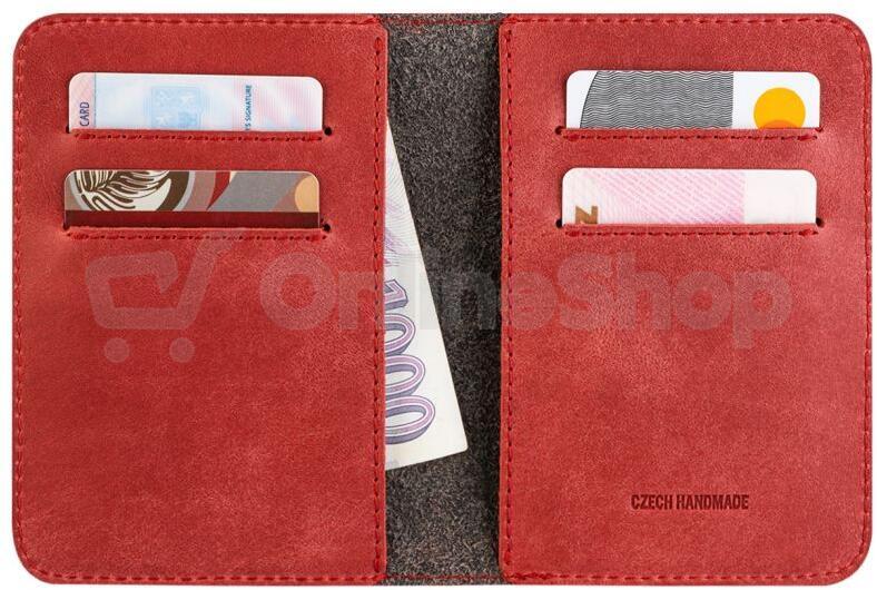 Kožená peněženka FIXED Wallet XL, červená