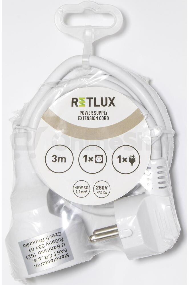 Prodlužovací kabel Retlux RPC 42 prod.pří. 3m/1 3×1,0mm