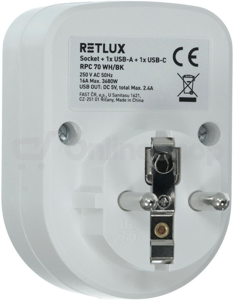 Zásuvka Retlux RPC 70 WH