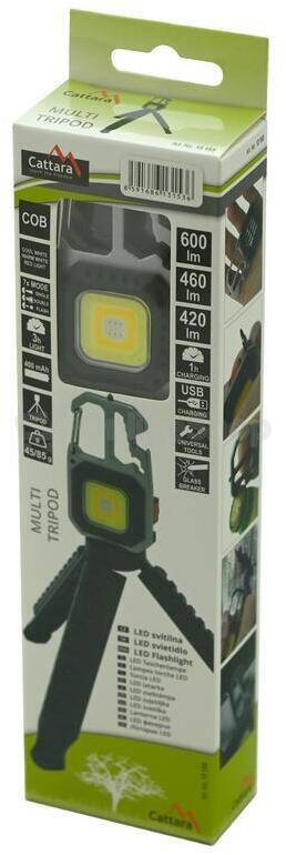 LED svítilna Cattara COB 600lm MULTI TRIPOD se stojánkem