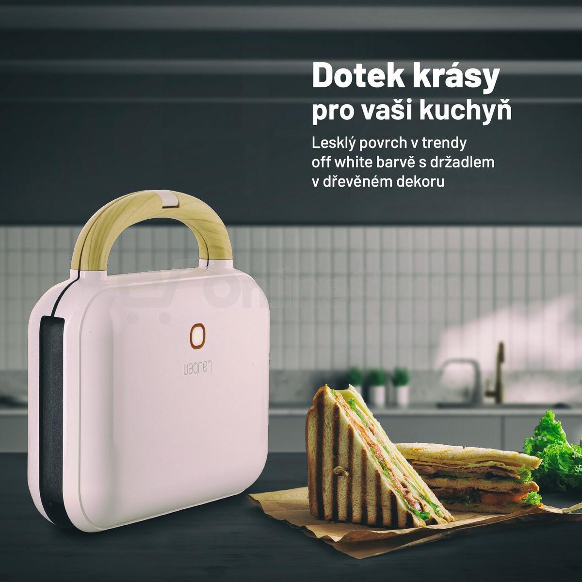 Sendvičovač Lauben Sandwich Maker 3in1 900WW
