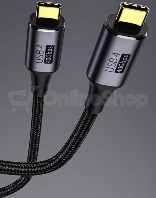 Kabel PremiumCord USB4™ Thunderbolt 3 40Gbps 8K@60Hz, 0,3m, bavlněný oplet