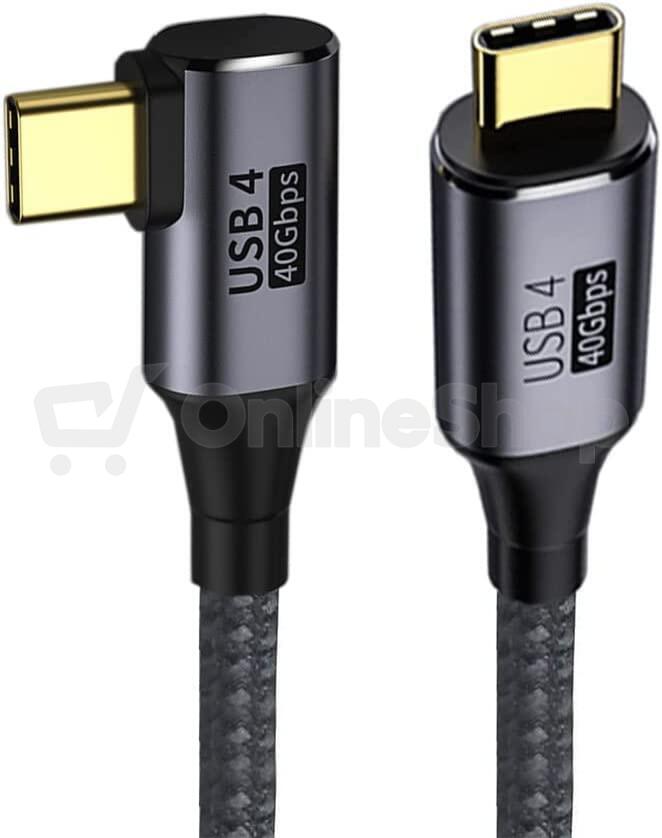 Kabel OEM GEN 3x2 USB4, thunderbolt 3 zahnutý, 1.2m