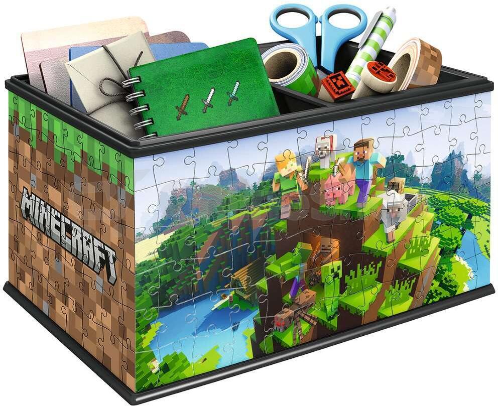 3D puzzle Ravensburger Úložná krabice Minecraft, 216 dílků
