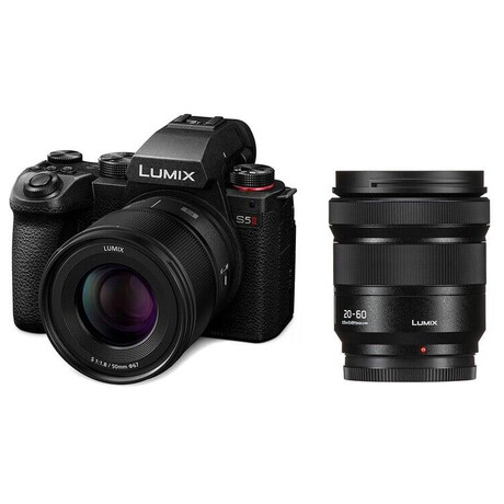 Panasonic Lumix DC-S5 Mark IIx + Lumix S 20-60 mm f/3,5-5,6 Macro O.I.S. + Lumix S 50 mm f/1,8, DSLM, 24,2 Mpx, ern (DC-S5M2XWE)