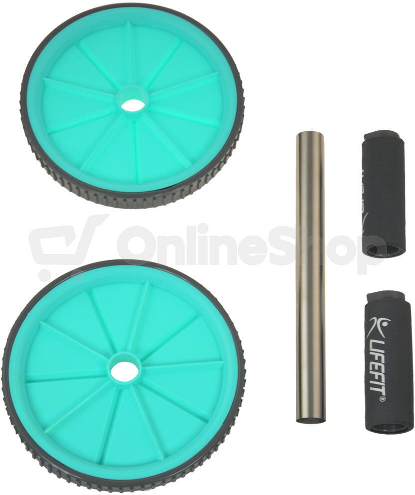 Posilovací kolečko LIFEFIT® EXERCISE WHEEL DUO, mint