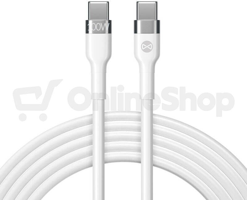 Kabel Forever Flexible USB-C/USB-C 2m 100W bílý