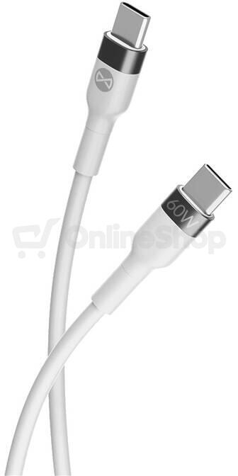 Kabel Forever Flexible USB-C/USB-C 1m 60W bílý