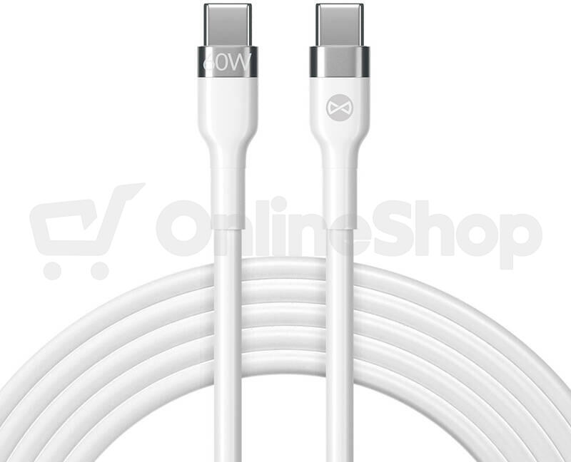 Kabel Forever Flexible USB-C/USB-C 2m 60W bílý