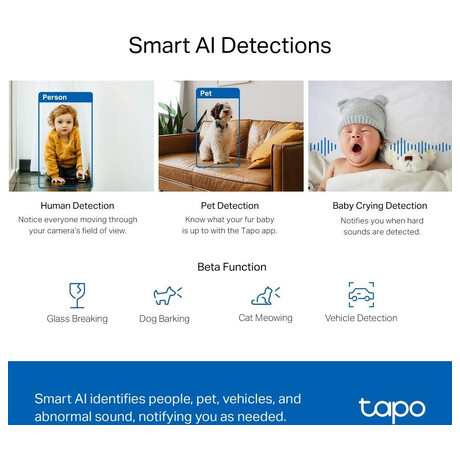 TP-Link tapo C220 Pan/Tilt AI Home Security Wi-Fi Camera