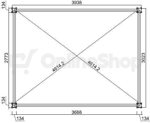 Pergola ROJA INTRO PLUS 4x3 m, hliník - volně stojící