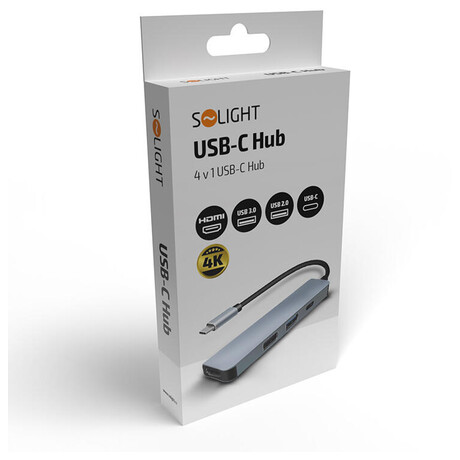 Solight 4v1 USB-C hub