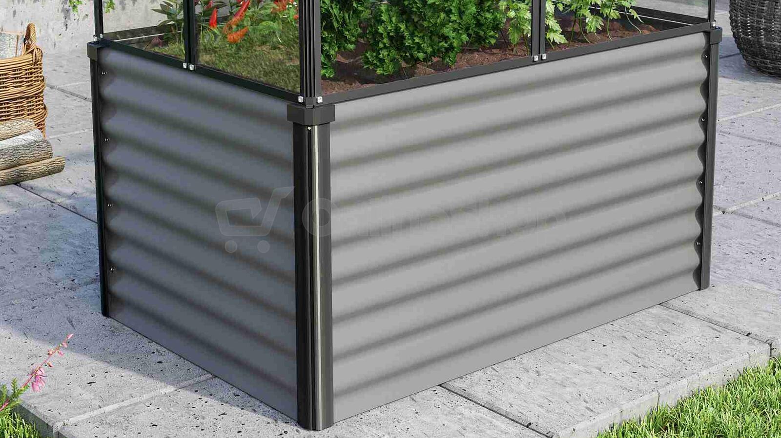 Vyvýšený záhon s pařeništěm VITAVIA GAIA JUMBO PC 4 mm černý LG3735