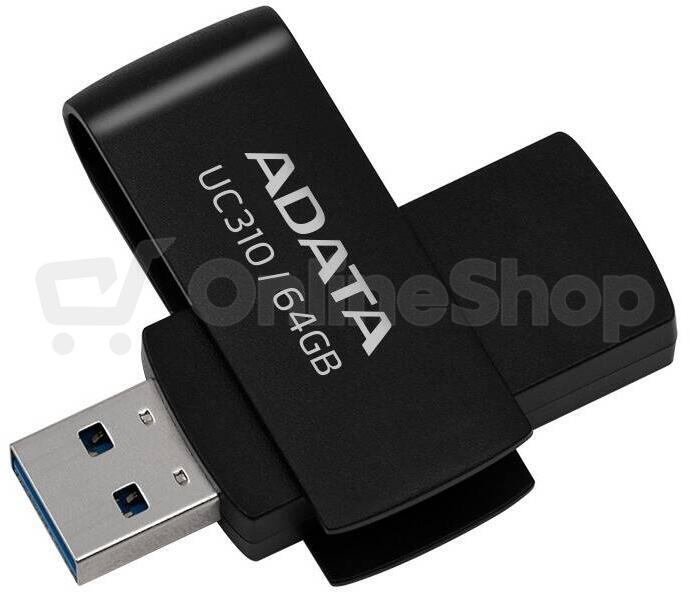 A-Data ADATA Flash Disk 64GB UC310, USB 3.2, černá (UC310-64G-RBK)