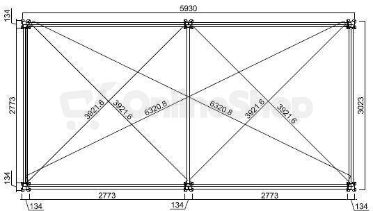 Pergola ROJA INTRO PLUS 6x3 m, hliník