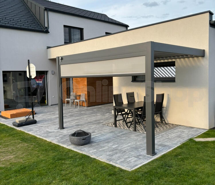 Pergola ROJA INTRO PLUS 4x3 m, hliník - do stěny