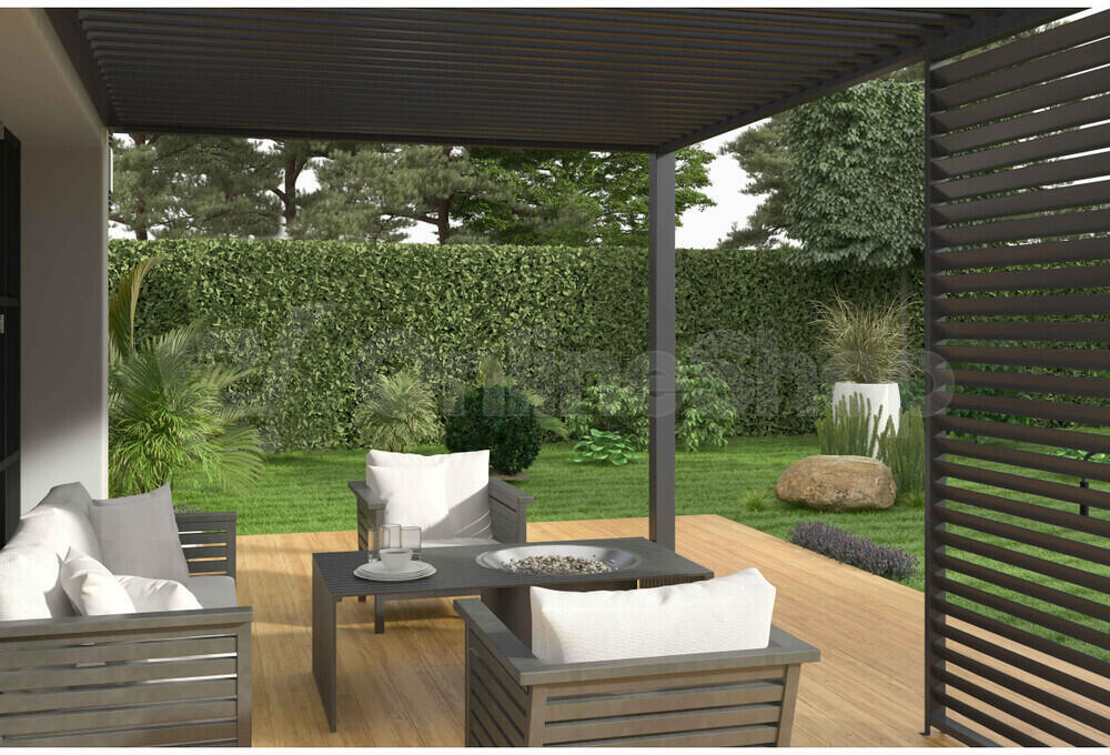 Pergola ROJA INTRO PLUS 4x3 m, hliník - do stěny
