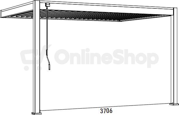 Pergola ROJA INTRO PLUS 4x3 m, hliník - do stěny