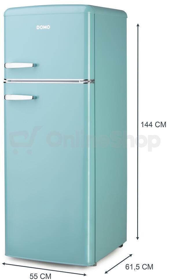 Chladnička Domo DO91705R, tyrkysová