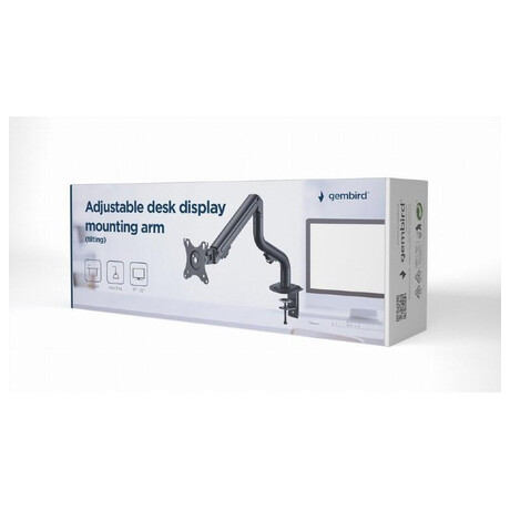 Drk monitoru na stl GEMBIRD MA-DA1-02, naklpc, a do 32 a 8kg, ern