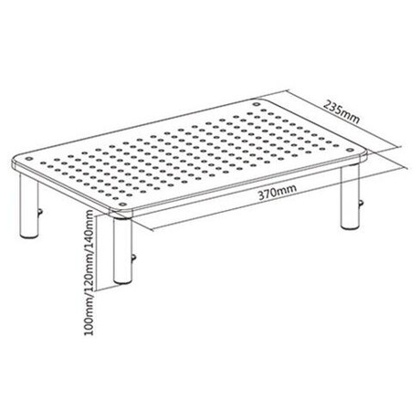 Drk podstavec pod monitor GEMBIRD MS-TABLE-01, ern