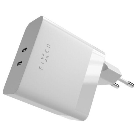 FIXED s&nbsp;2x USB-C výstupem, podpora PD, 65W, bílá (foto 1)