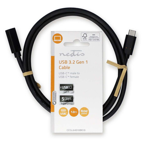 USB kabel NEDIS CCGL64010BK10
