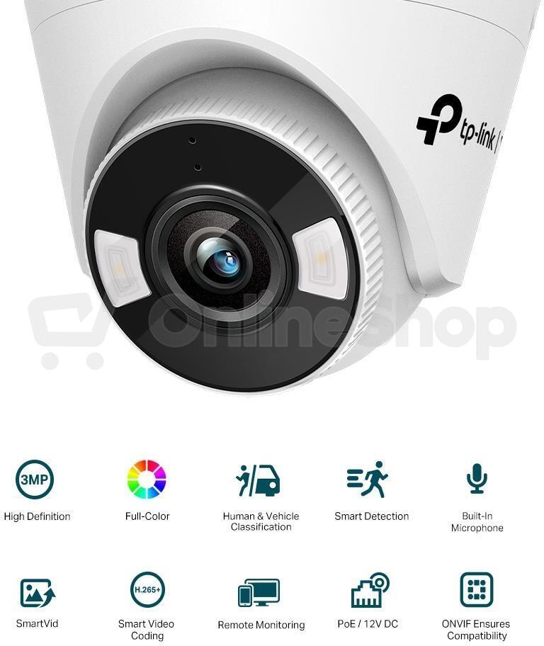 Kamera TP-Link VIGI C430(2.8mm) 3MPx, IP Turret, přísvit 30m