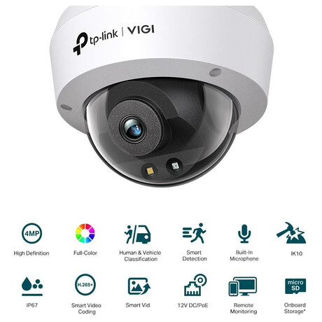 TP-Link VIGI C240(4mm) 4MP barevná Dome Network Camera