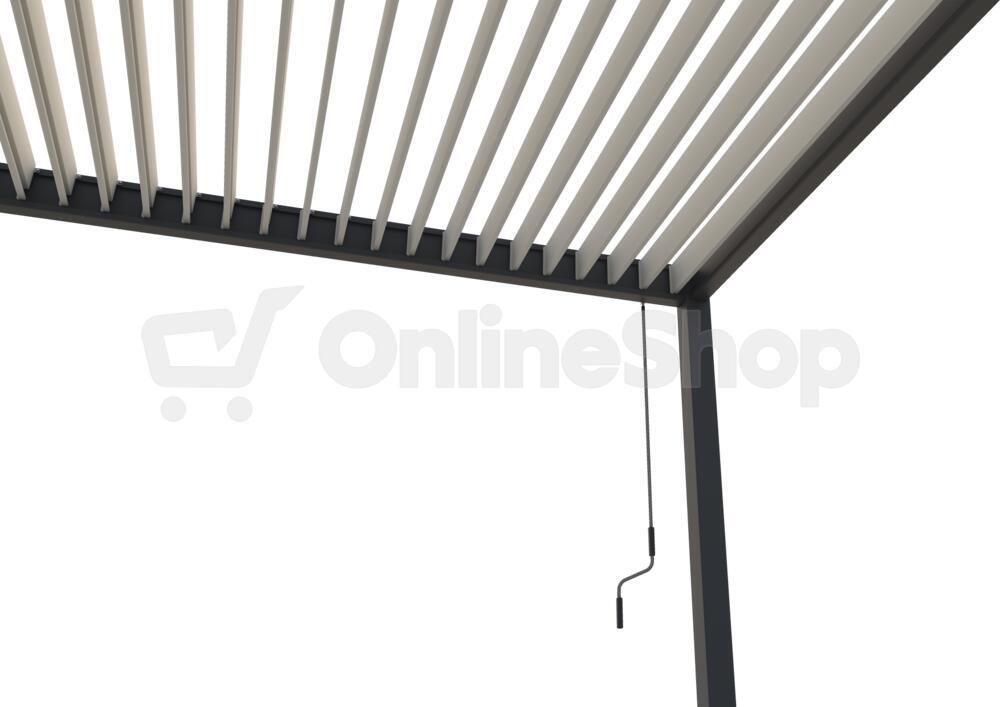 Pergola ROJA INTRO PLUS 6x3 m, hliník - do stěny