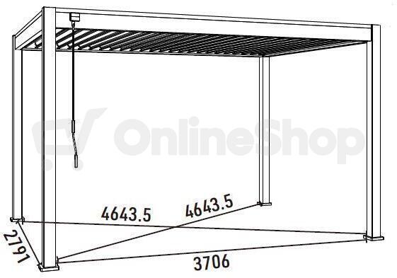 Pergola ROJA INTRO NEO 4x3 m, hliník