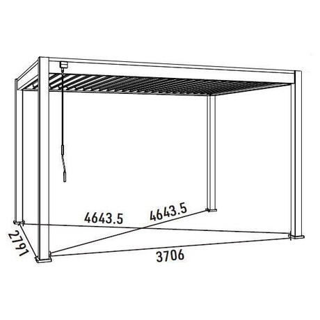 Pergola Rojaplast INTRO NEO 4x3 m, hlink