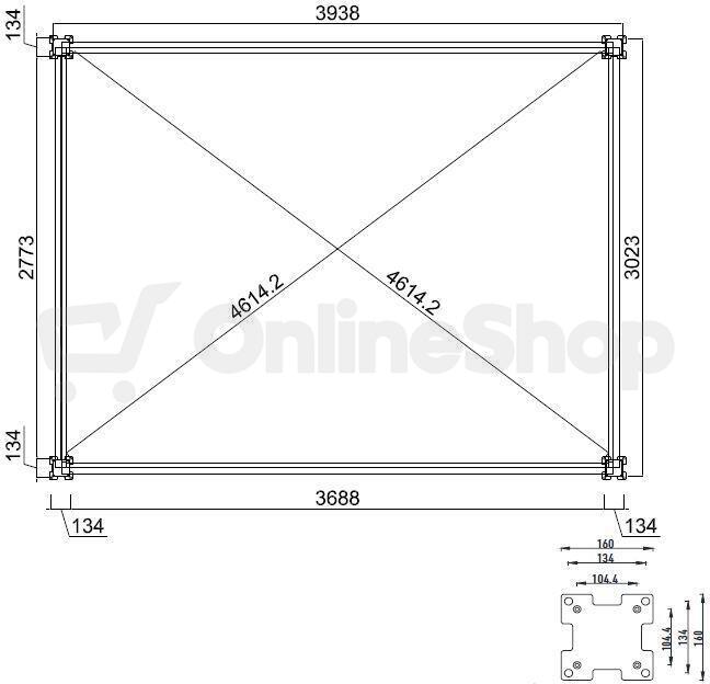 Pergola ROJA INTRO NEO 4x3 m, hliník