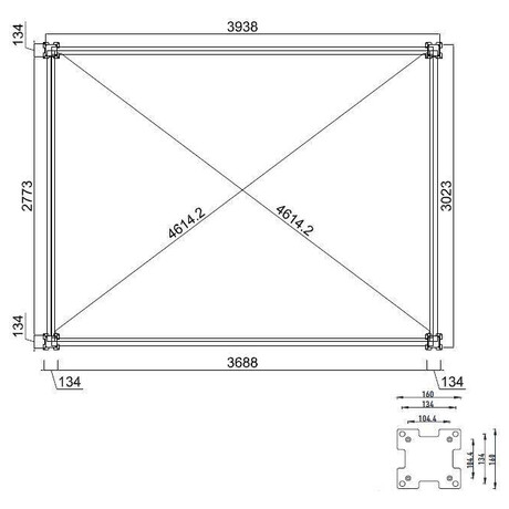 Pergola Rojaplast INTRO NEO 4x3 m, hlink