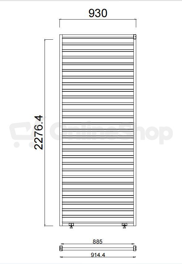 Panel zastínění ROJA 1 m, pro bioklimatickou pergolu, horizontální